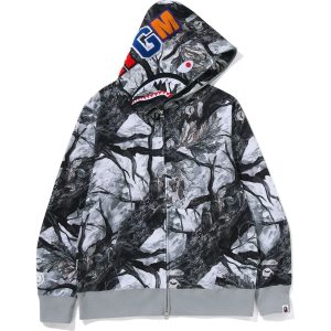 TREE EDGE CAMO SHARK FULL ZIP HOODIE MENS