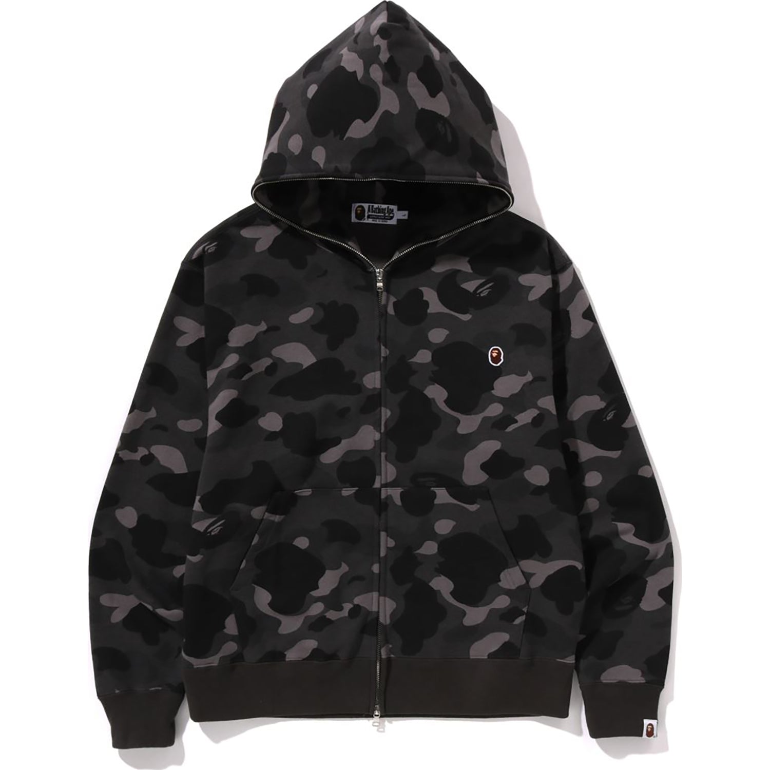 ONE POINT COLOR CAMO CROPPED FULL ZIP HOODIE MENS - Image 4