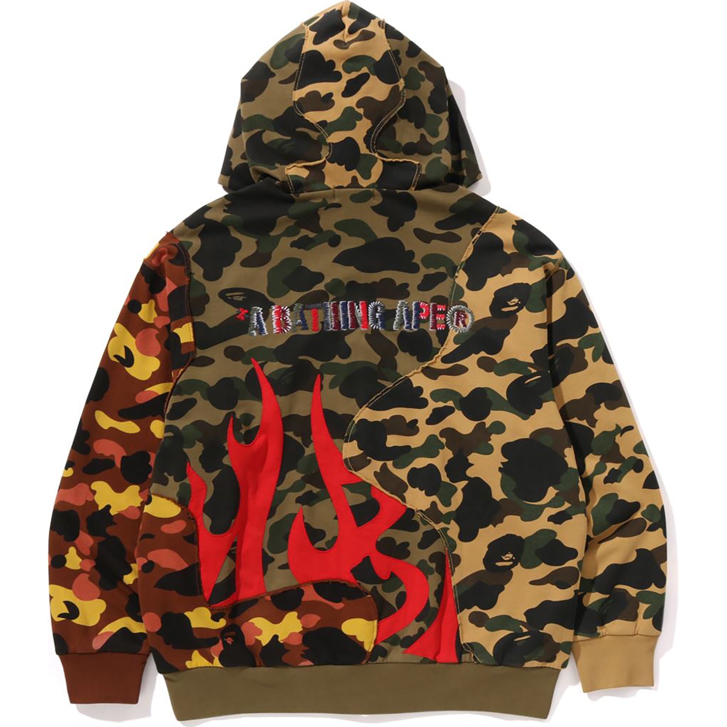 1ST CAMO UPCYCLED RELAXED FIT FULL ZIP HOODIE MENS - Image 2