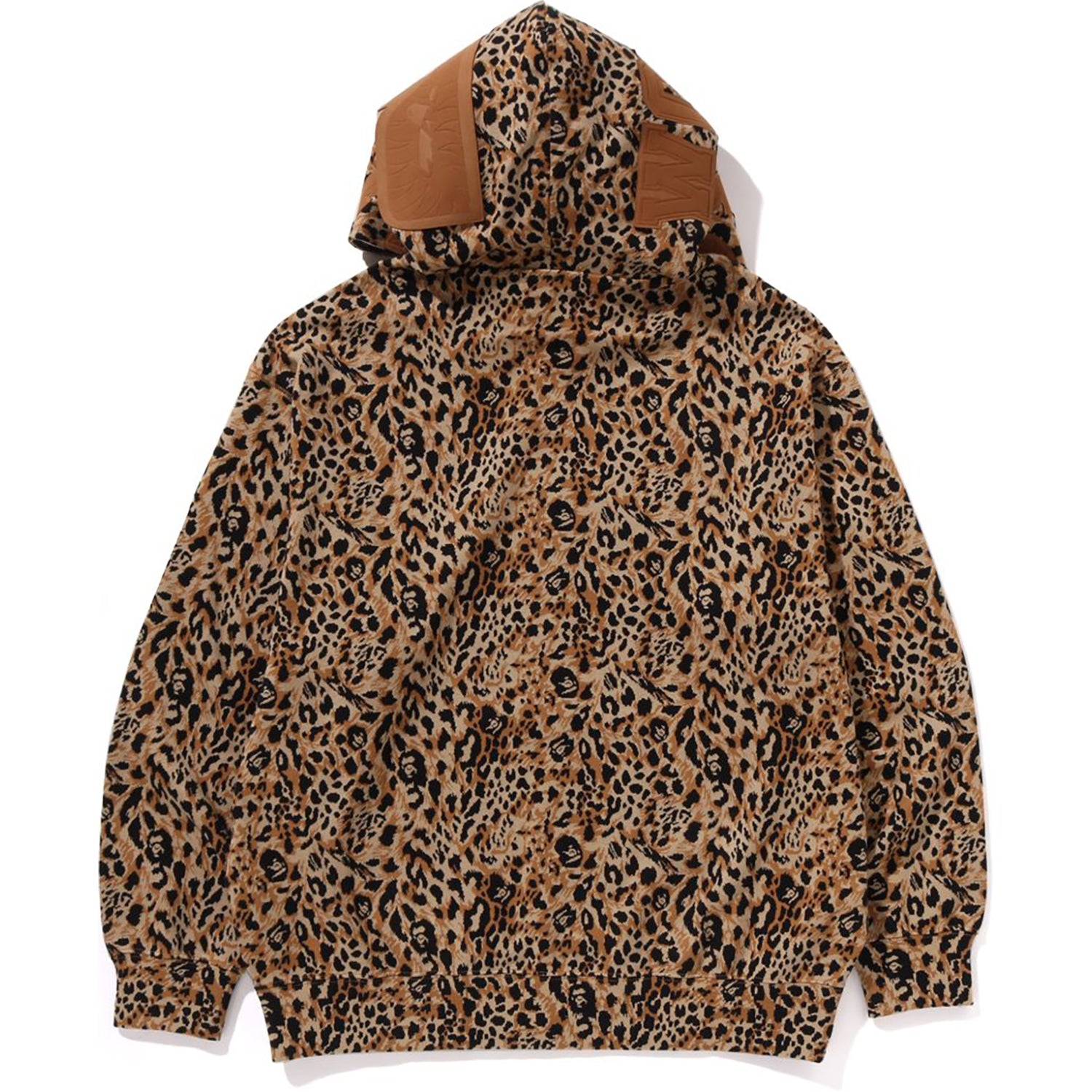 WILD LEOPARD PATTERN SHARK RELAXED FIT FULL ZIP HOODIE MENS - Image 15