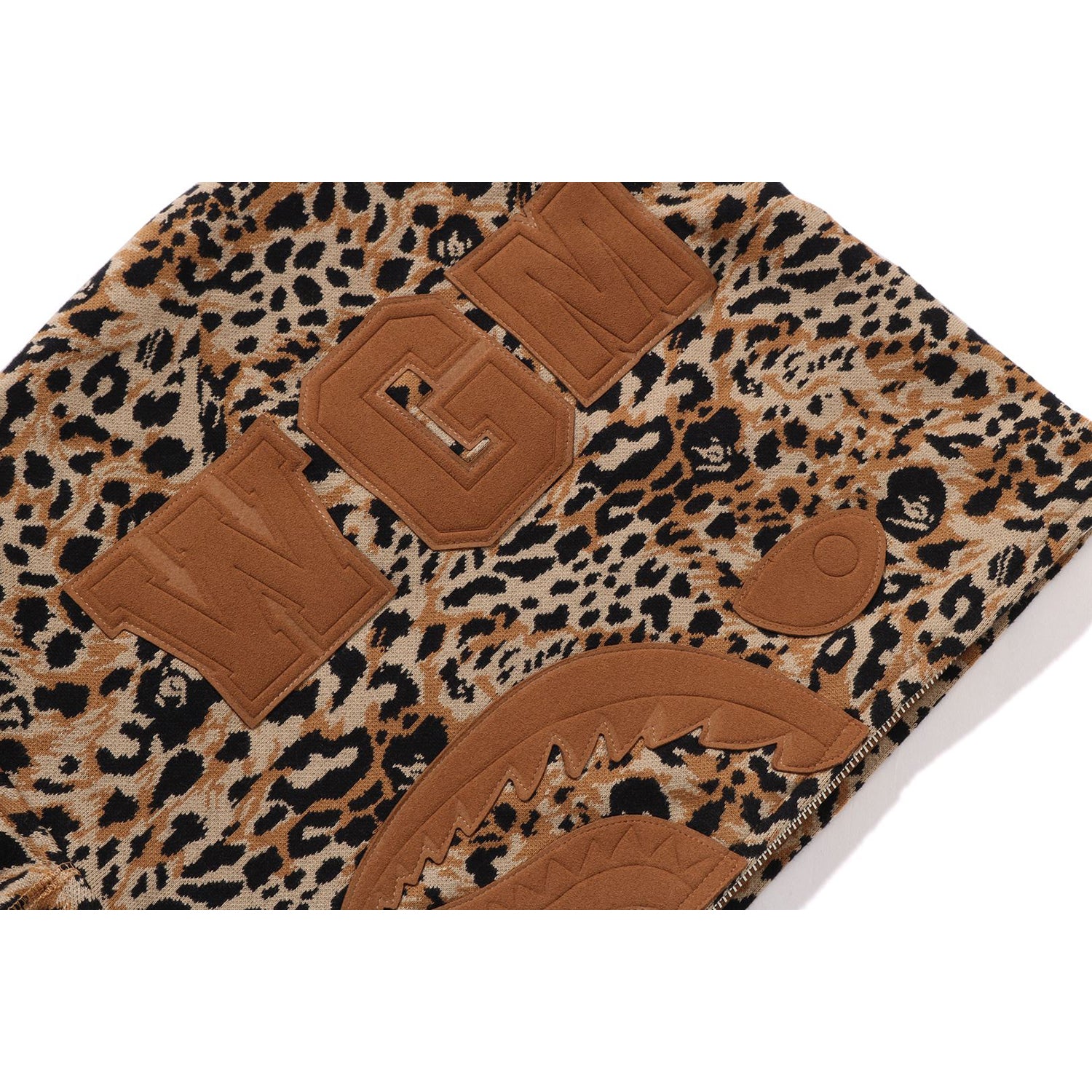 WILD LEOPARD PATTERN SHARK RELAXED FIT FULL ZIP HOODIE MENS - Image 16