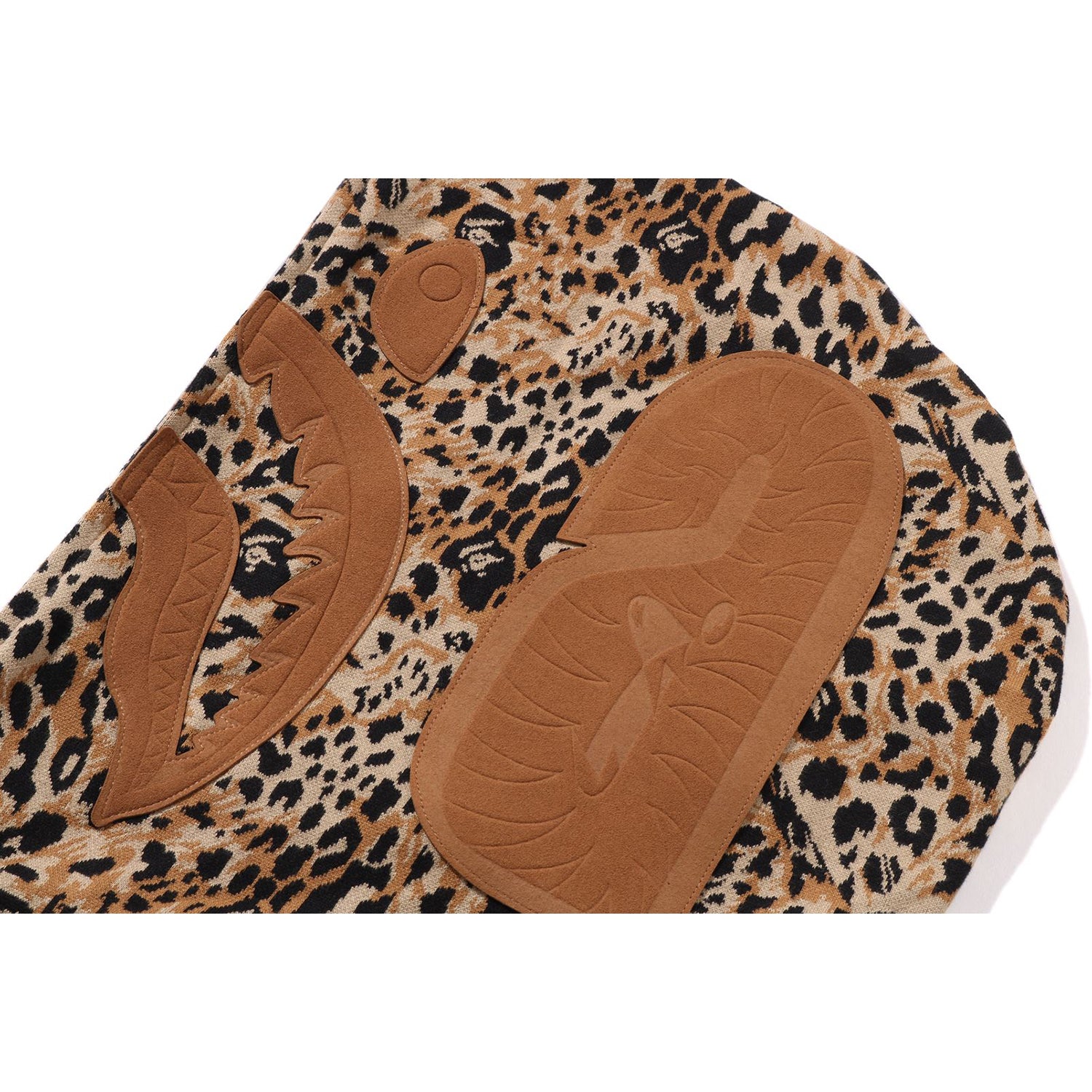 WILD LEOPARD PATTERN SHARK RELAXED FIT FULL ZIP HOODIE MENS - Image 17