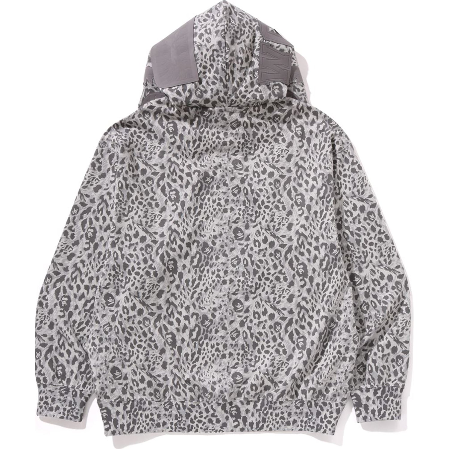 WILD LEOPARD PATTERN SHARK RELAXED FIT FULL ZIP HOODIE MENS - Image 3