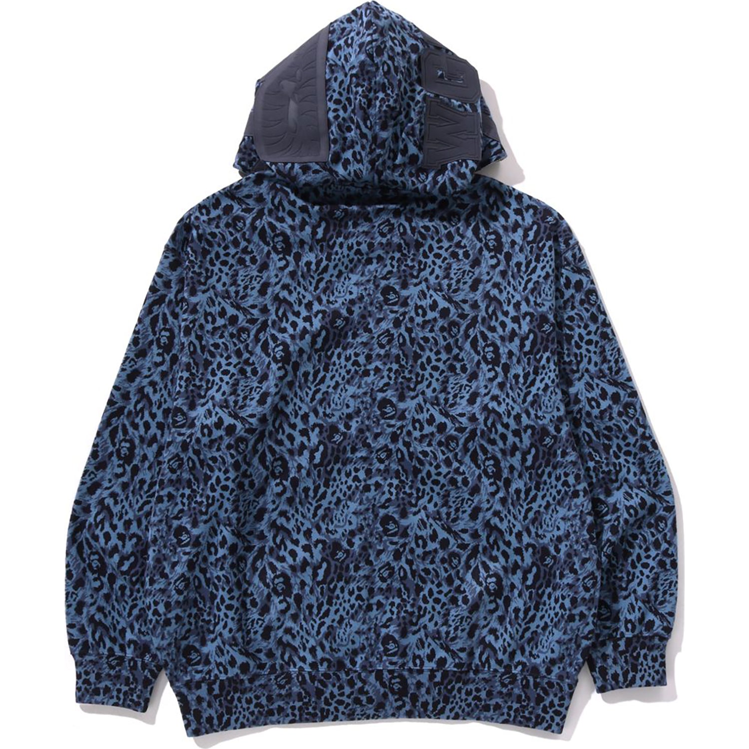 WILD LEOPARD PATTERN SHARK RELAXED FIT FULL ZIP HOODIE MENS - Image 9
