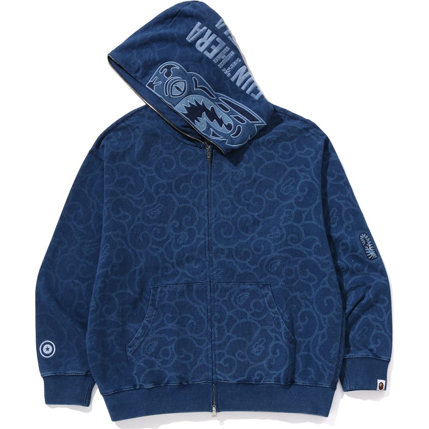 CLOUD CAMO TIGER UPCYCLED RELAXED FIT FULL ZIP HOODIE MENS - Image 3