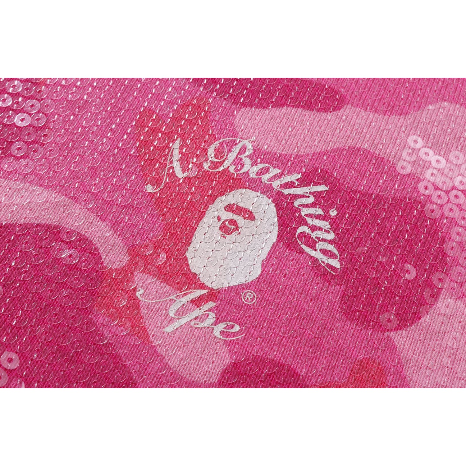 COLOR CAMO APE HEAD SEQUIN CROPPED FULL ZIP HOODIE LADIES - Image 3