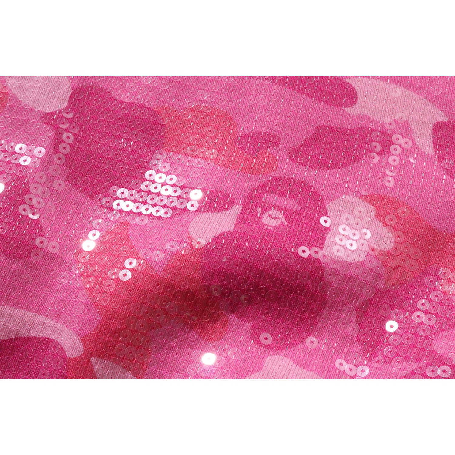 COLOR CAMO APE HEAD SEQUIN CROPPED FULL ZIP HOODIE LADIES - Image 5