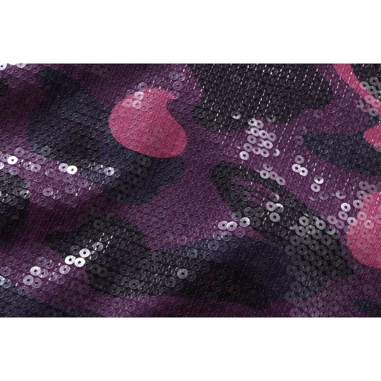 COLOR CAMO APE HEAD SEQUIN CROPPED FULL ZIP HOODIE LADIES - Image 10