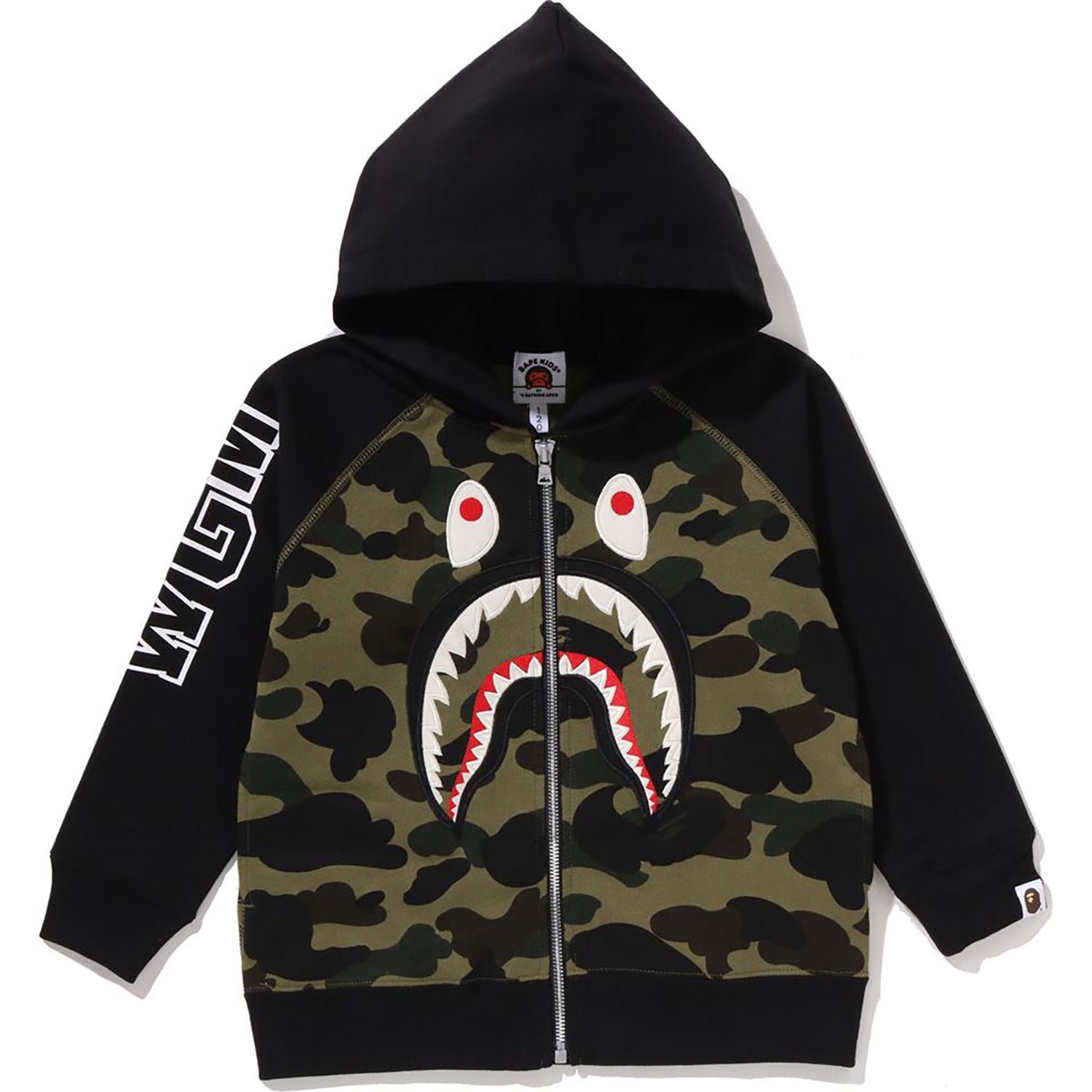 1ST CAMO SHARK PATCH ZIP HOODIE KIDS