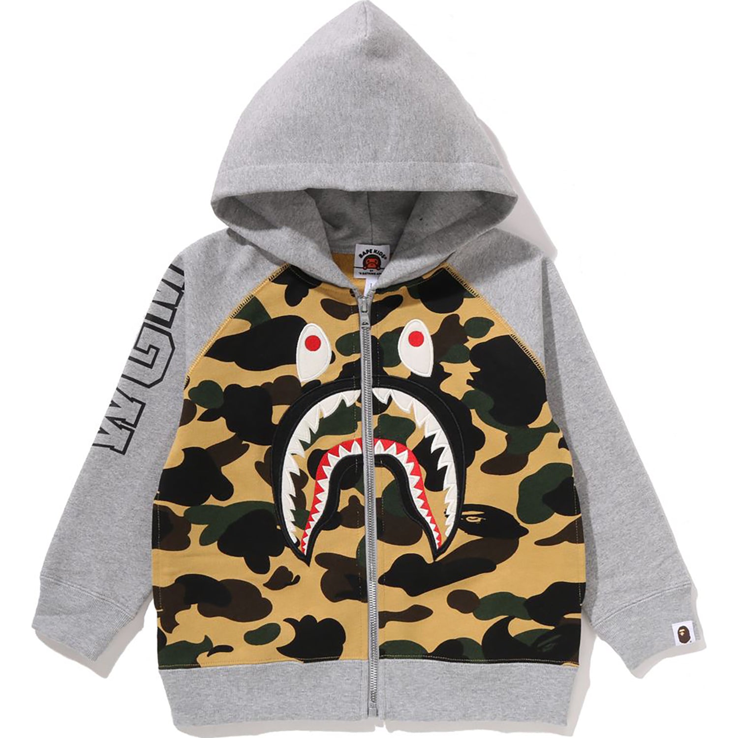 1ST CAMO SHARK PATCH ZIP HOODIE KIDS - Image 5