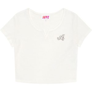 APEE V NECK CROP TOP LADIES