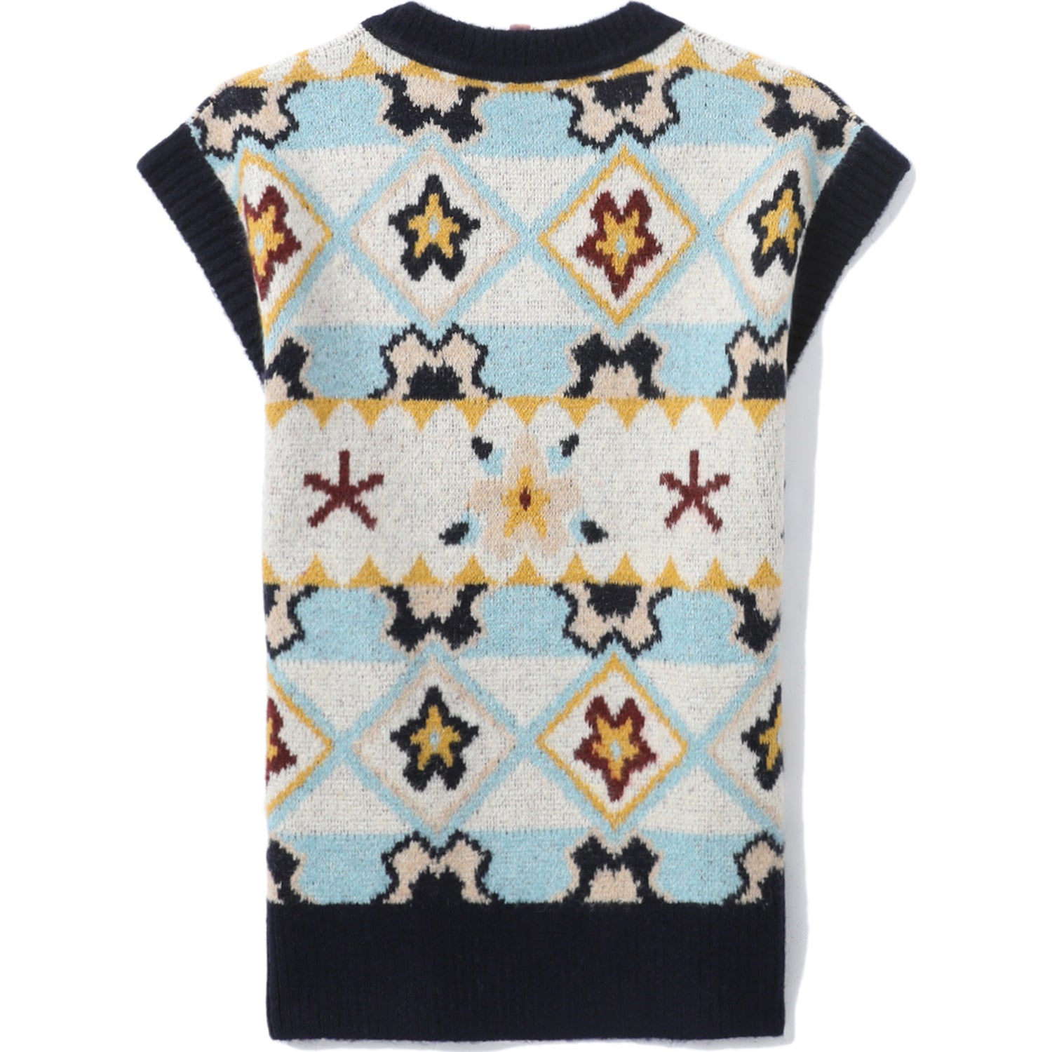 BAPY INTARSIA KNIT VEST LADIES - Image 2